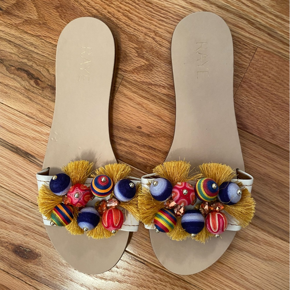 RAYE Island Sandal bauble bling slippers Size 10